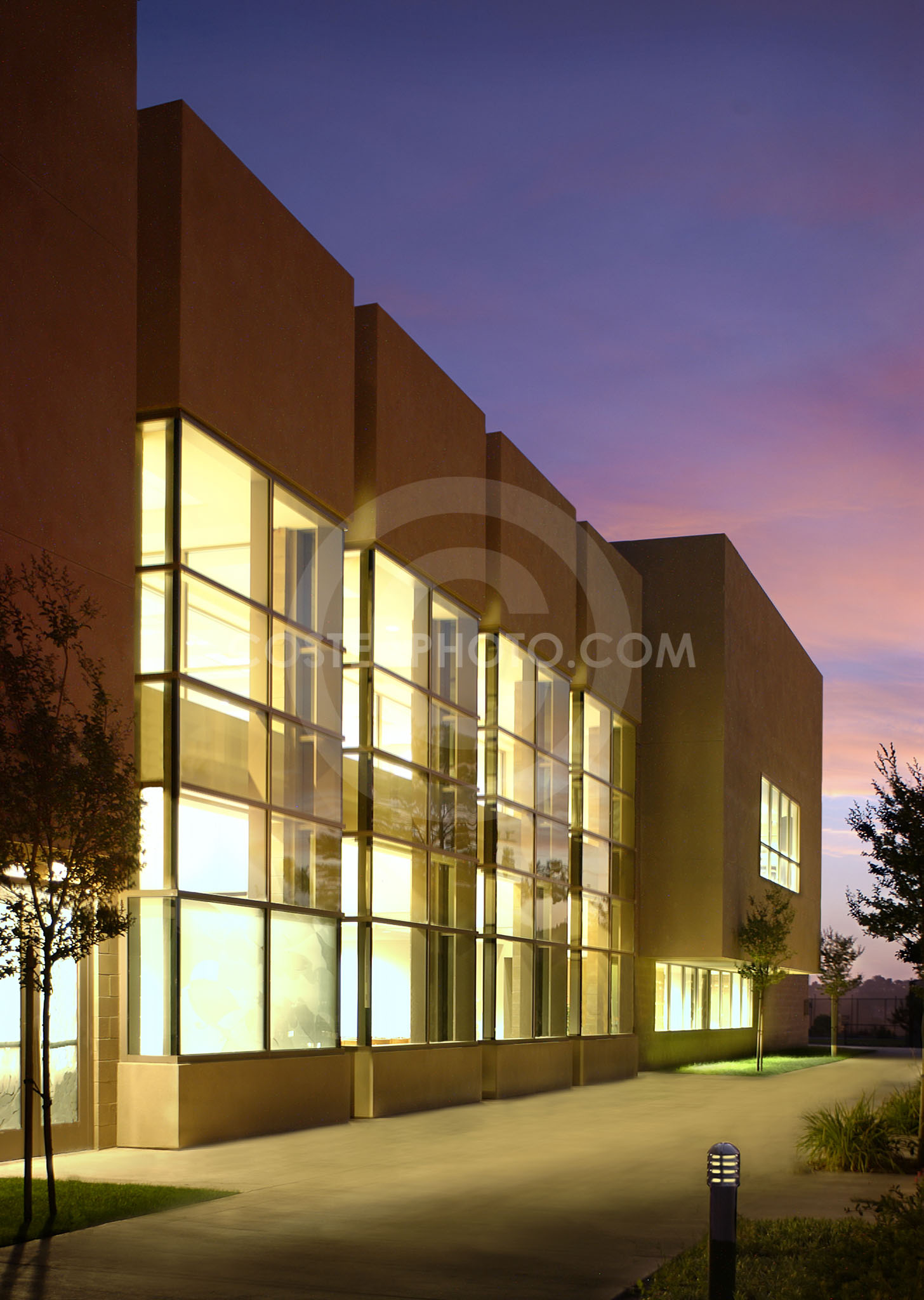 Building A at dusk