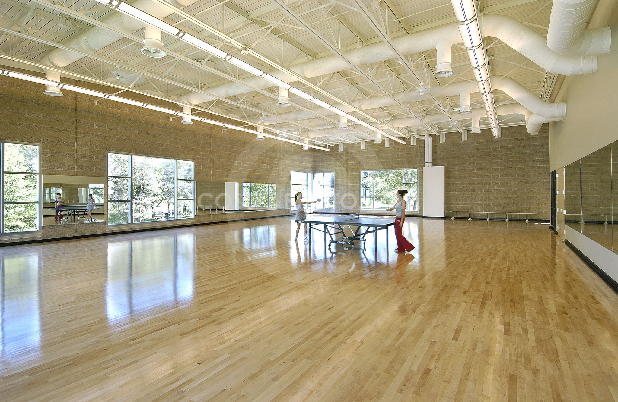 Dance Studio with girls playing pingpong Layred MASTER